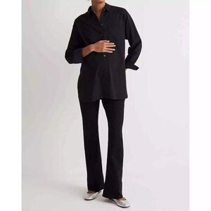 Madewell Maternity Jeans Size 25 Over-The-Belly Skinny Flare Black Wash NEW